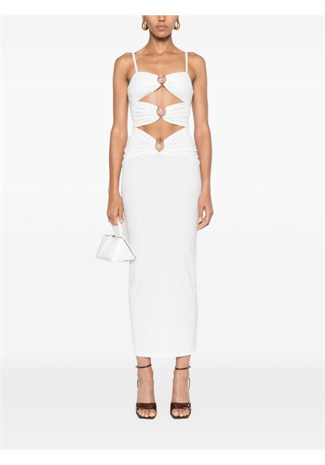 White Crystal Orbit cut-out midi dress Christopher Esber - women CHRISTOPHER ESBER | 24027097WHT